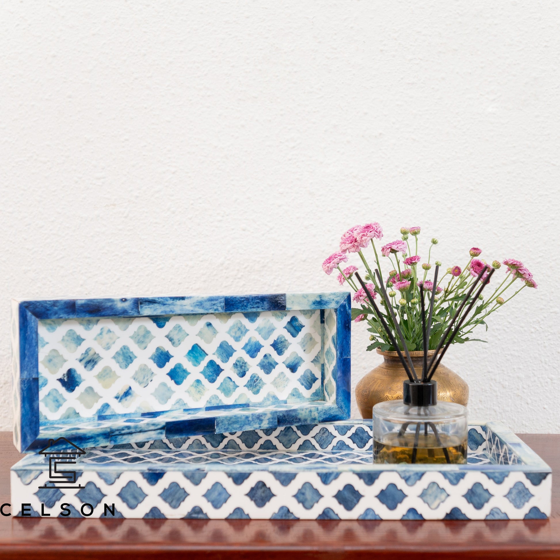Liza Bone Inlay Pattern Tray