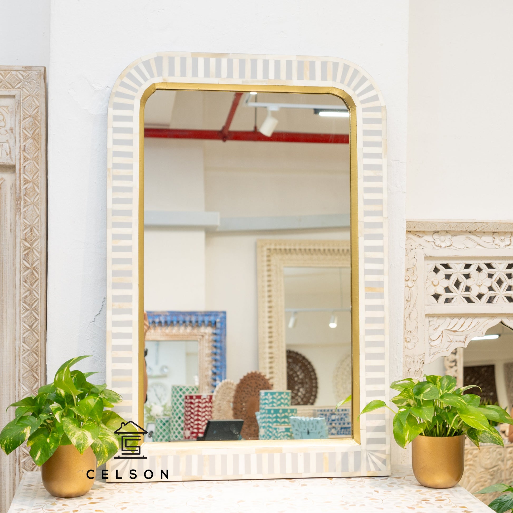 Lee Bone Inlay Mirror