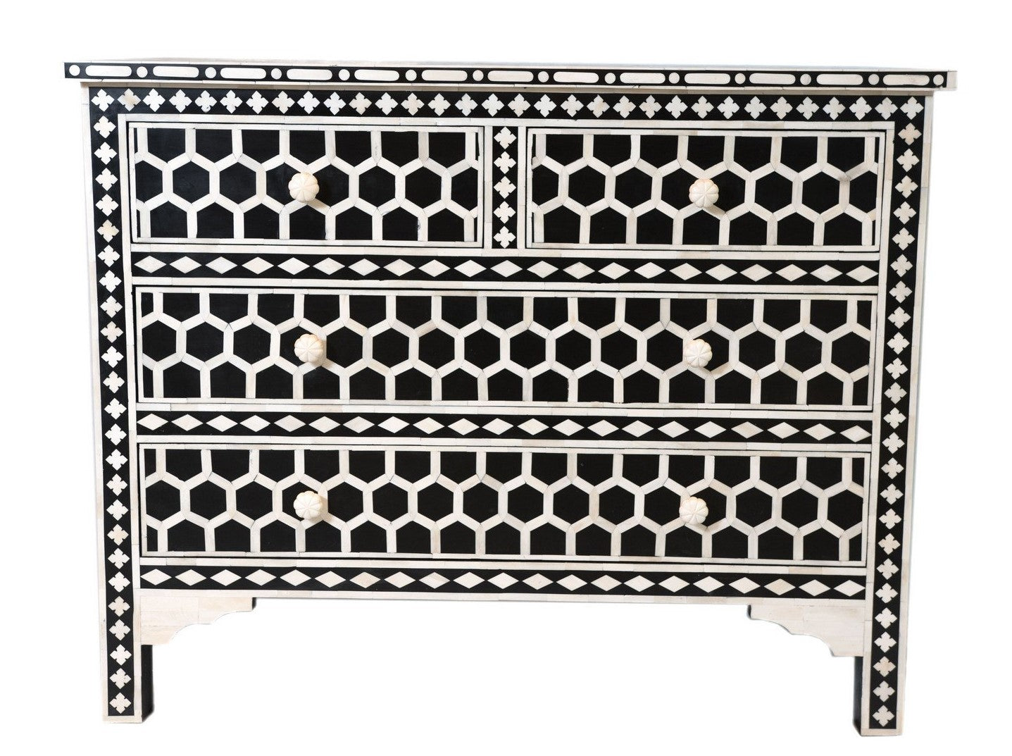 Kat Bone Inlay chest of Drawer