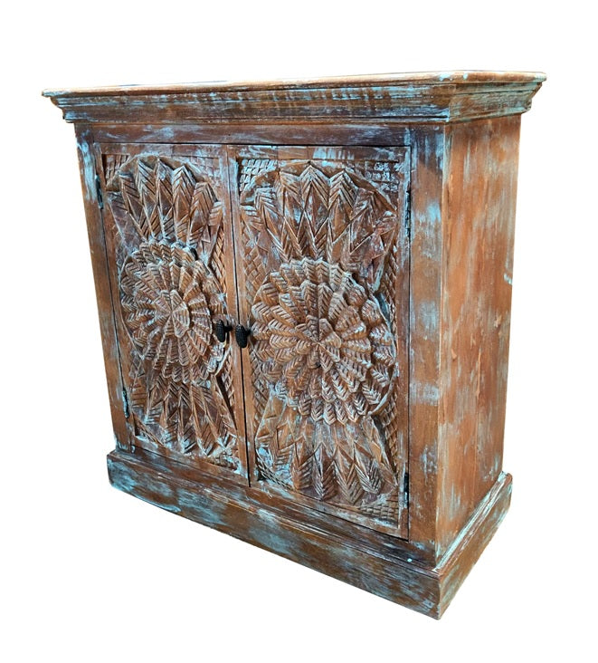 Annika Wooden Carved Cabinet