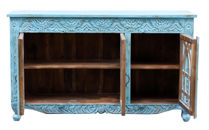 Alvaro Hand Carved Wooden Sideboard