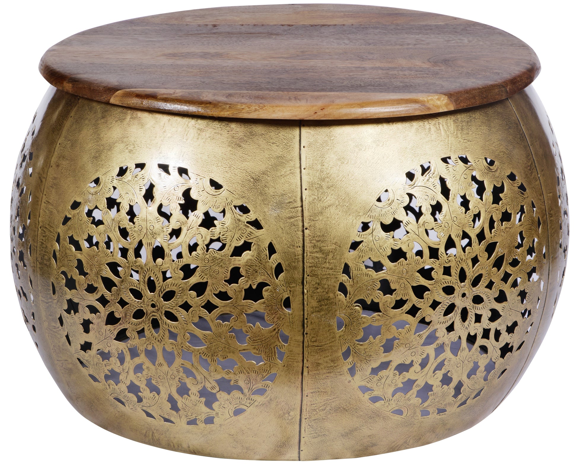 Lyra Brass Finish Coffee Table