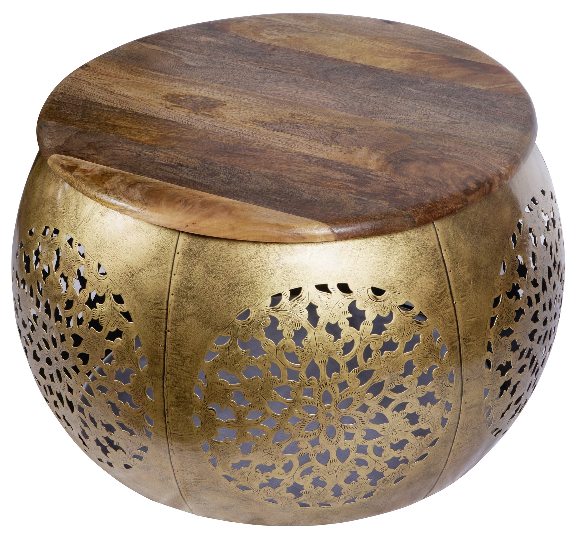 Lyra Brass Finish Coffee Table