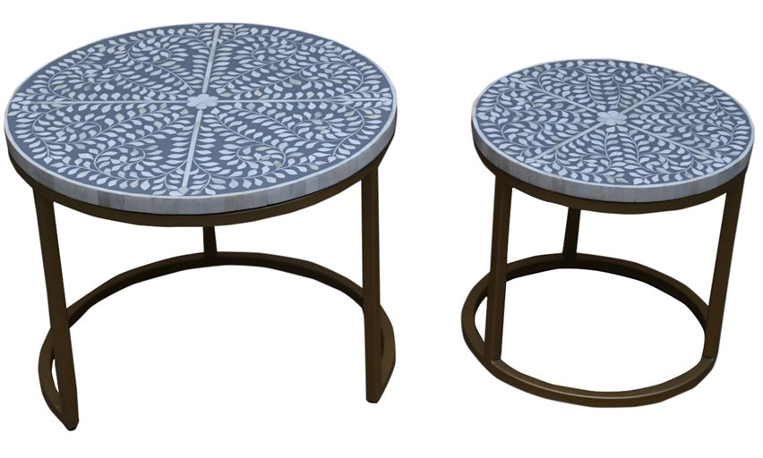 Michelle Nesting Bone Inlay Coffee Table
