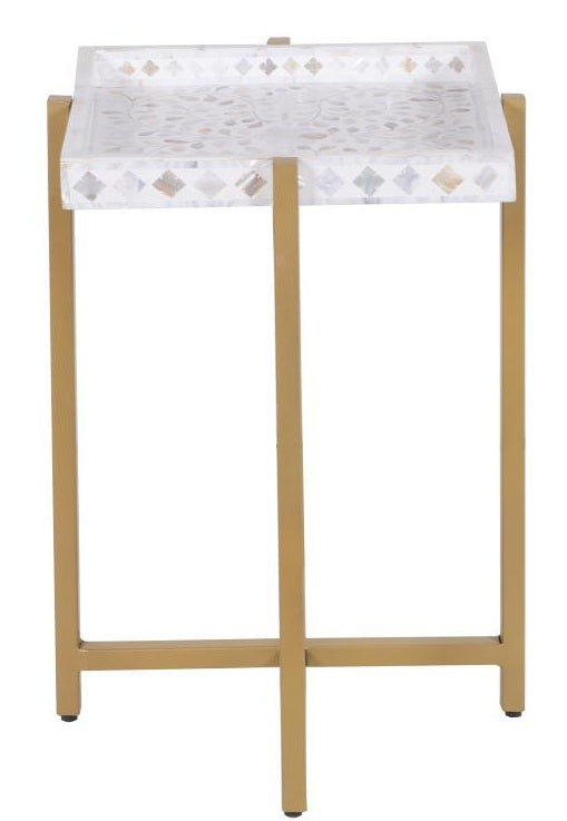 Shelly Mother of Pearl Inlay Side Table