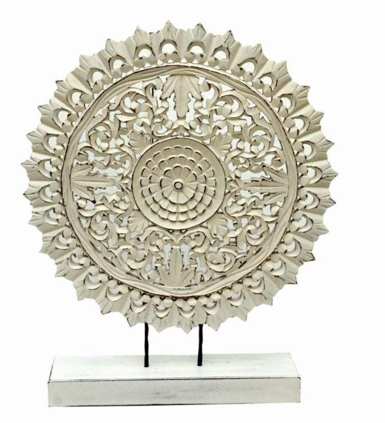 Biba Wooden Carved Table Decor