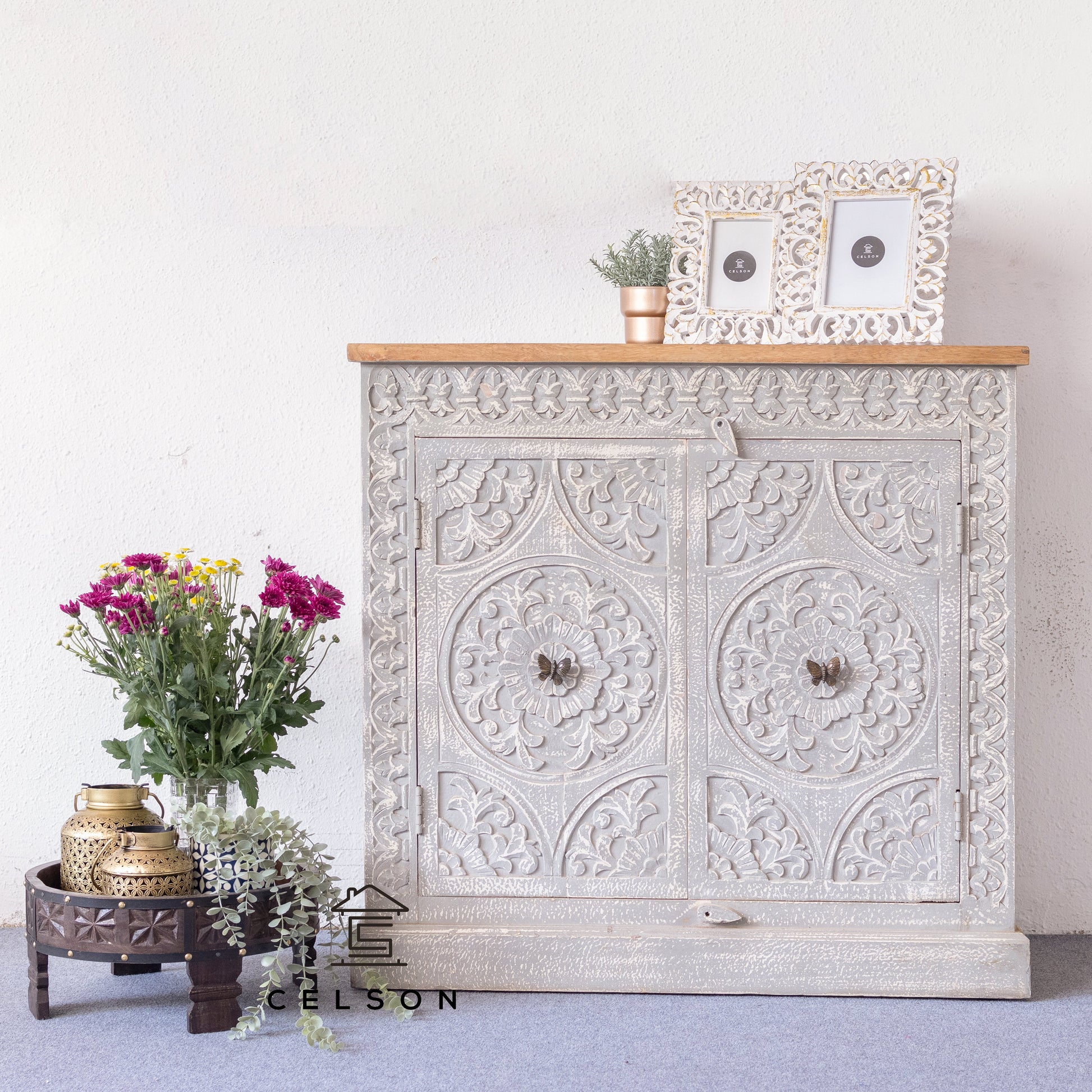 Paanki Carved Wooden Cabinet