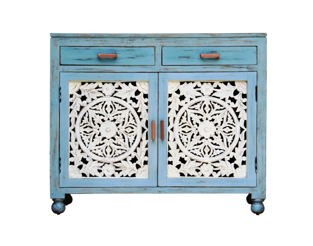 Elsa Carved Wooden Chest