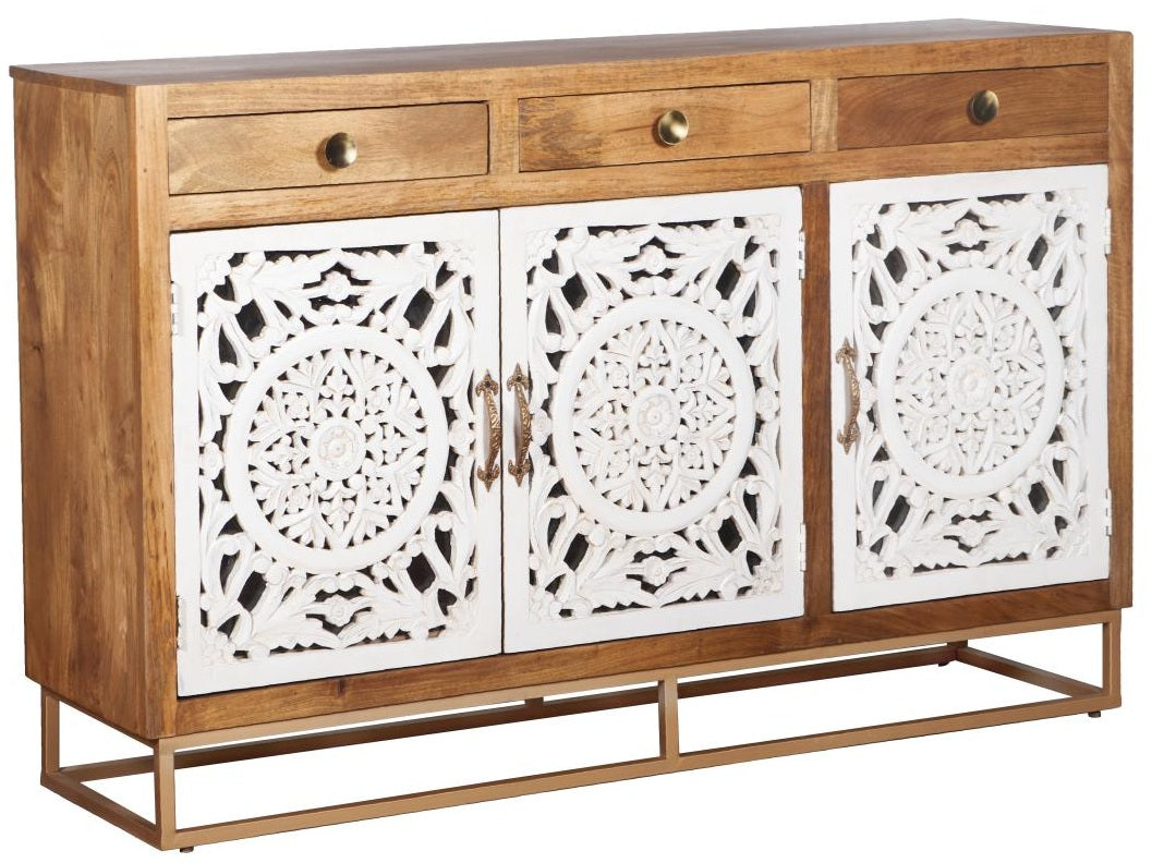 Joseph Carved Wooden Sideboard