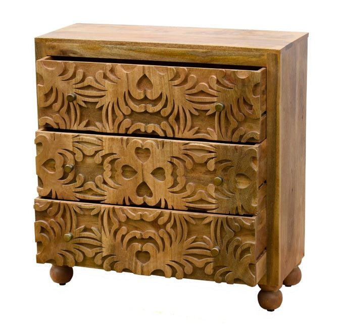 Satan Wooden Carved Cabinet