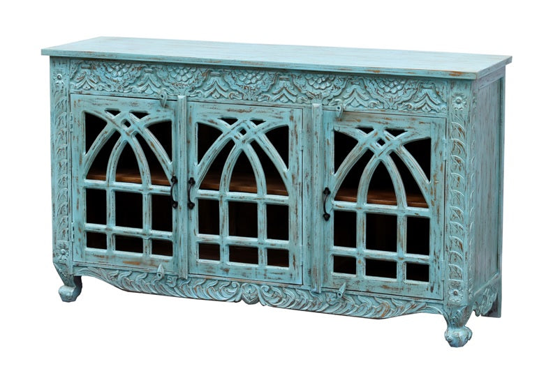 Alvaro Hand Carved Wooden Sideboard