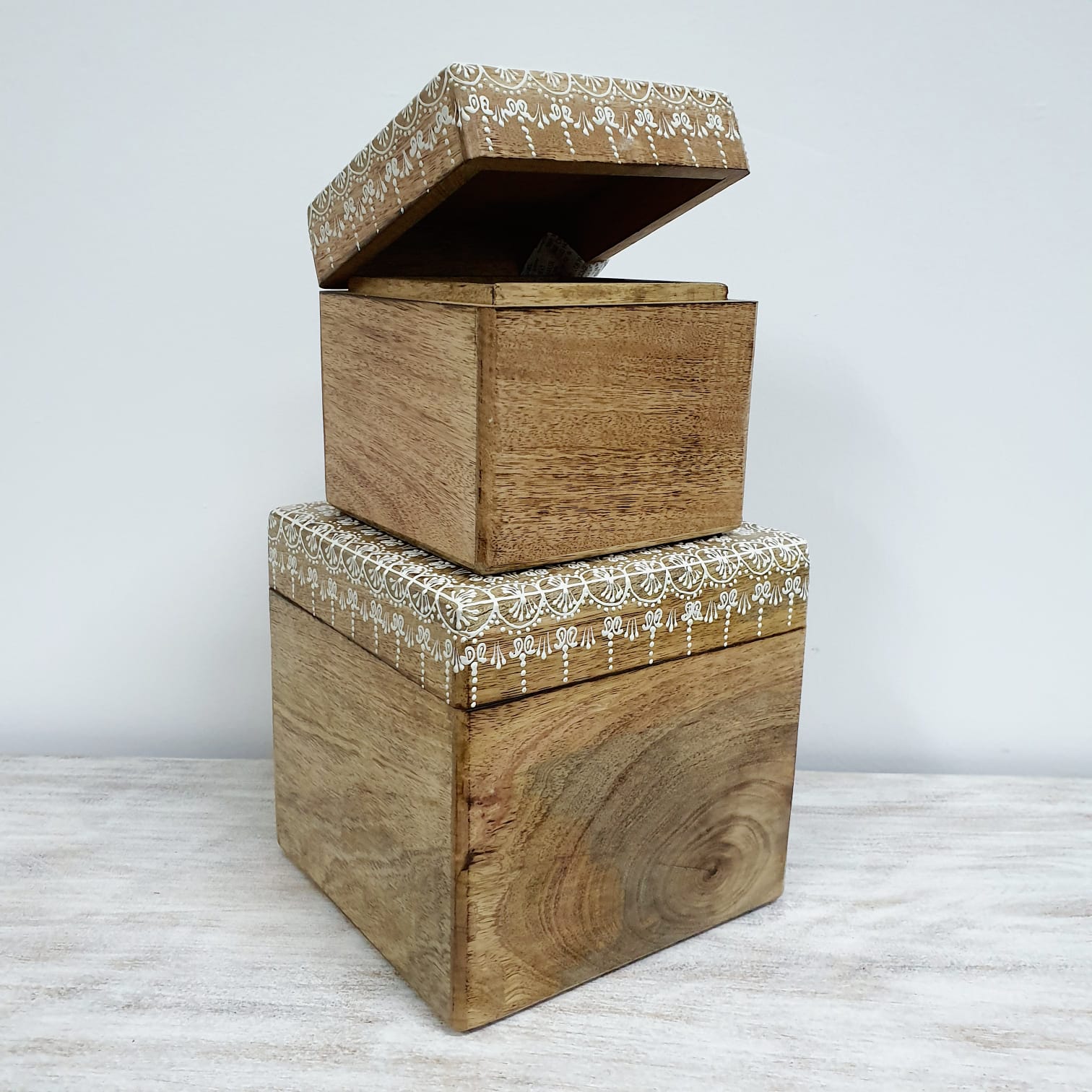 Megan Wooden Hand Painted Storage Box