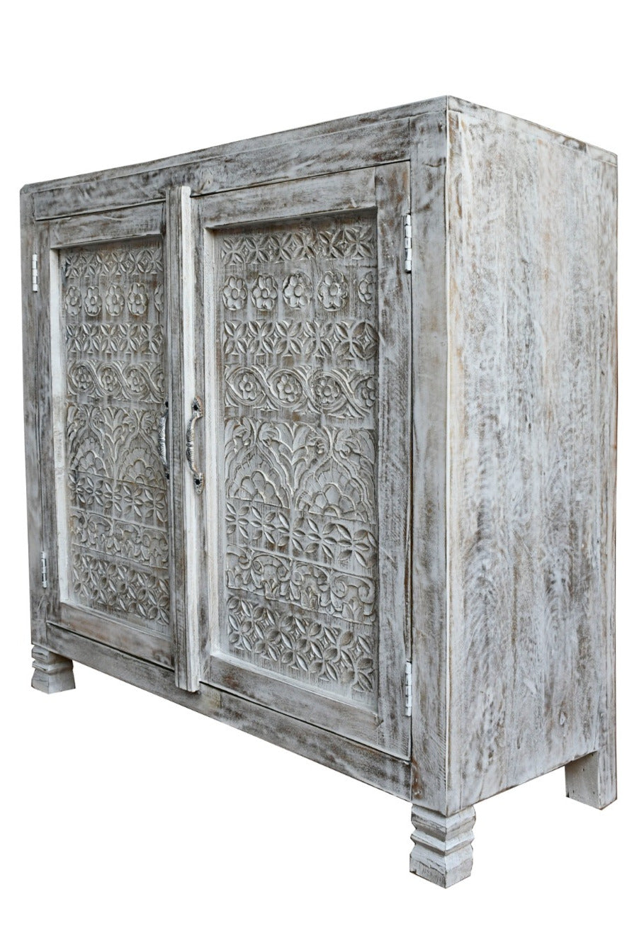 Anna Carved Wooden Chest