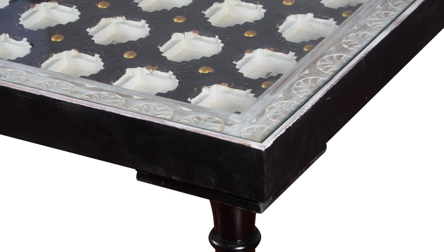 Maahi Carved Wooden Dining Table