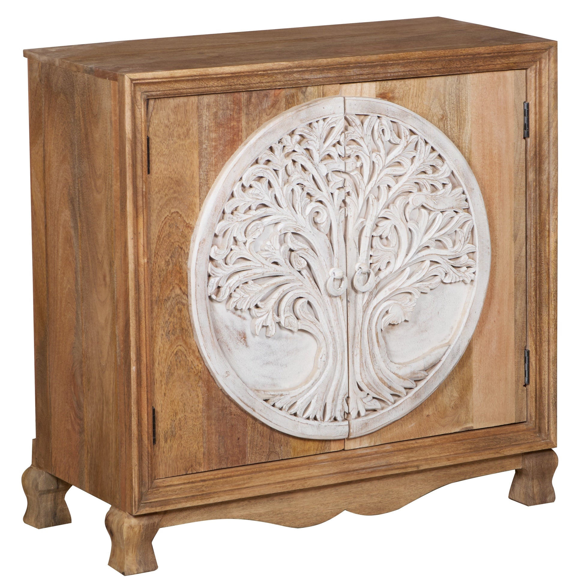 Phill Carved Wooden Chest