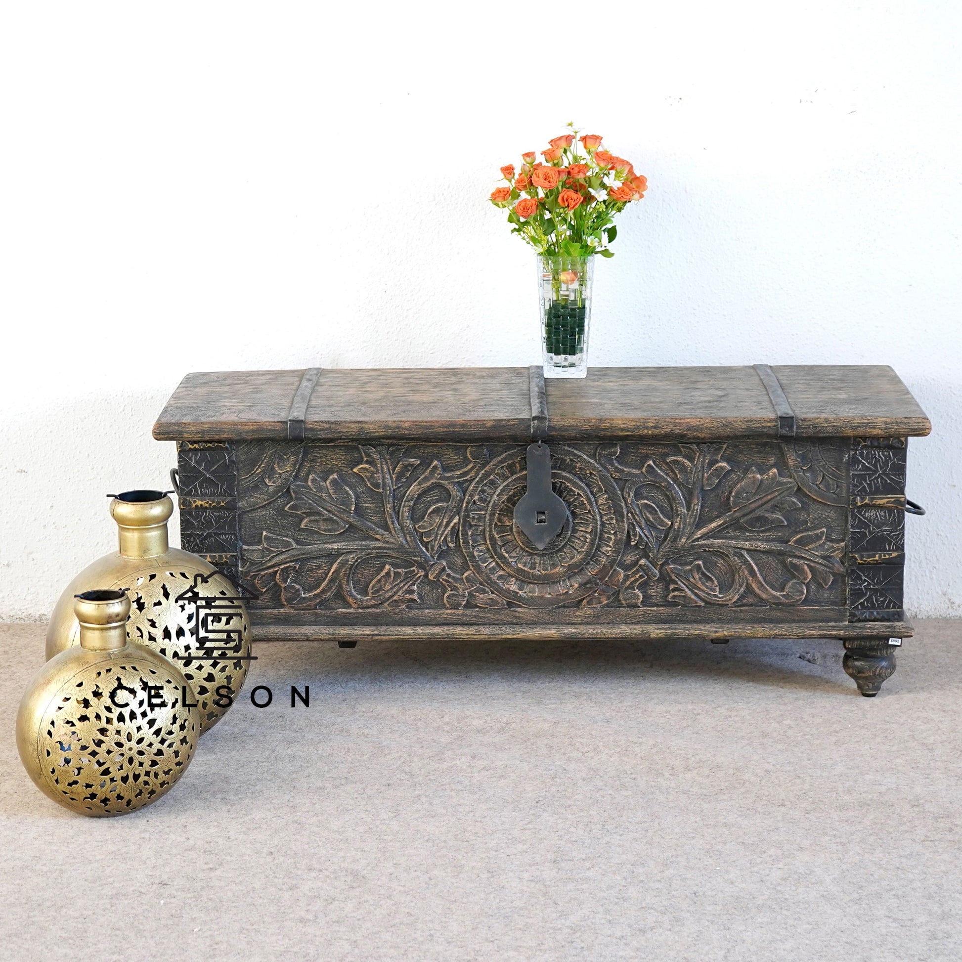 Anthony Carved Storage Trunk