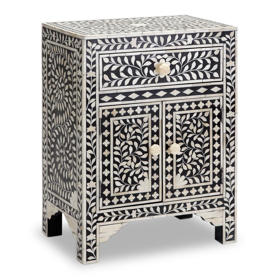 Magdalene Bone Inlay Bedside