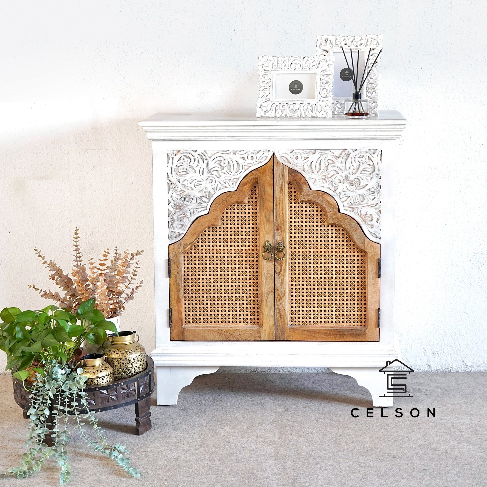 Isabelle Carved Wooden Cabinet