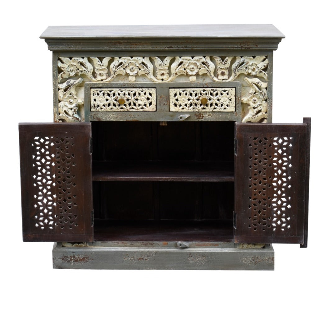 Knott Wooden Carved Cabinet