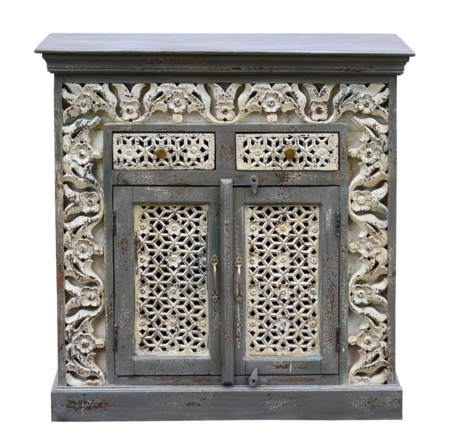 Knott Wooden Carved Cabinet