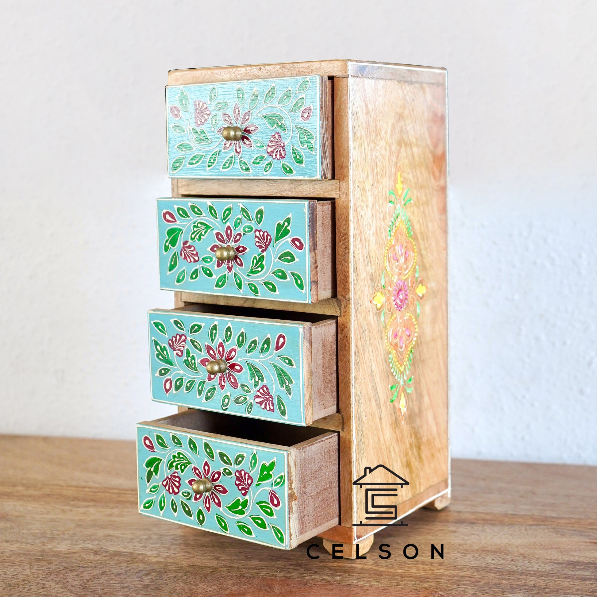 Suhana Carved Wooden Chest of Drawer