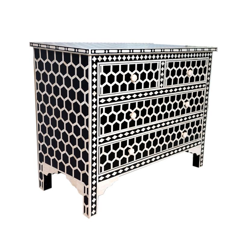 Kat Bone Inlay chest of Drawer