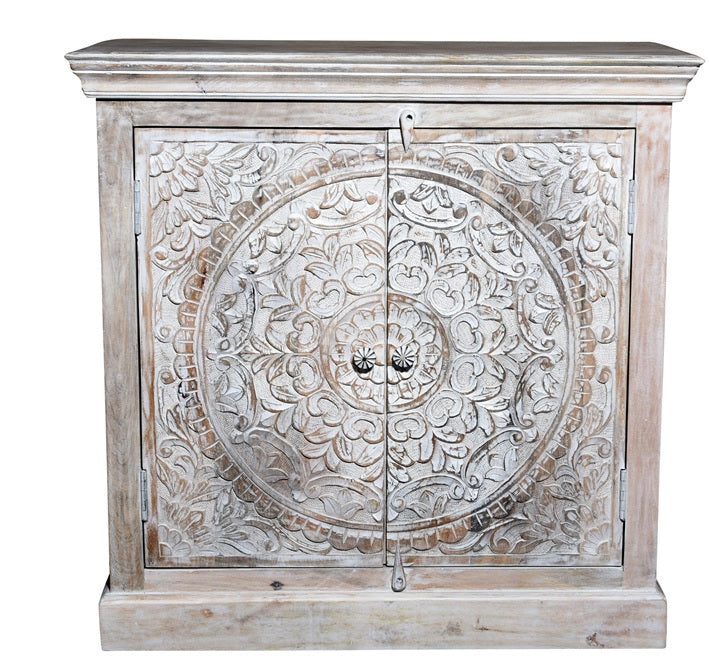 Rowan Wooden Carved Chest