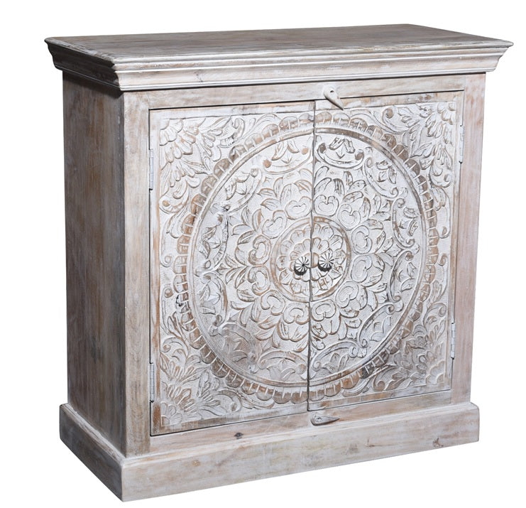 Rowan Wooden Carved Chest