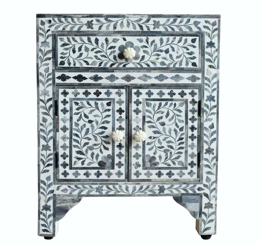 Marlon Bone Inlay Bedside