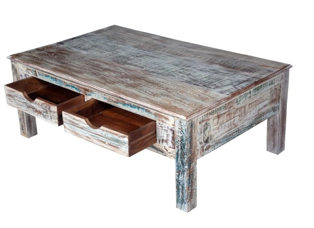 Lynskey Carved Wooden Coffee Table