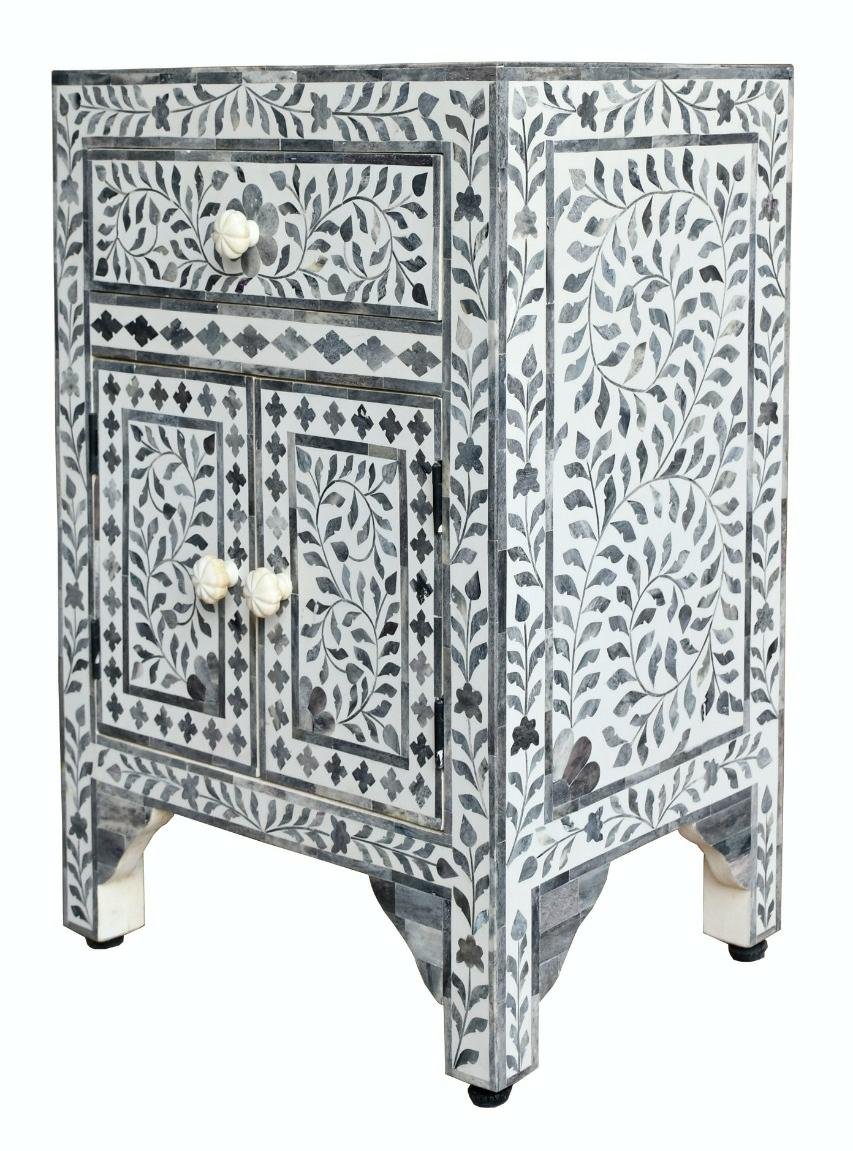 Marlon Bone Inlay Bedside