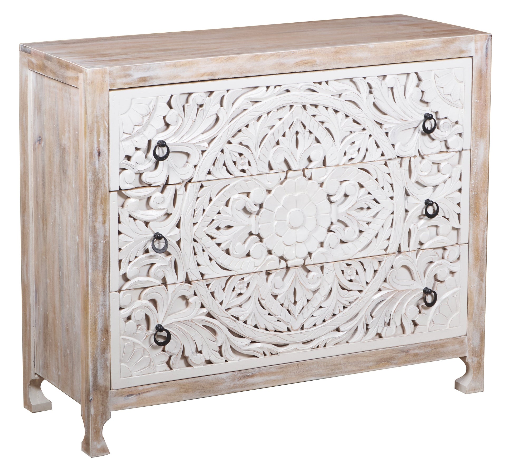 Kevin Carved Wooden Chest of Drawer