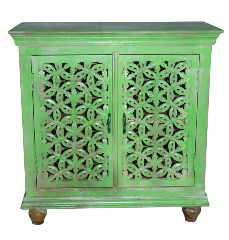 Camera Carved Wooden Cabinet