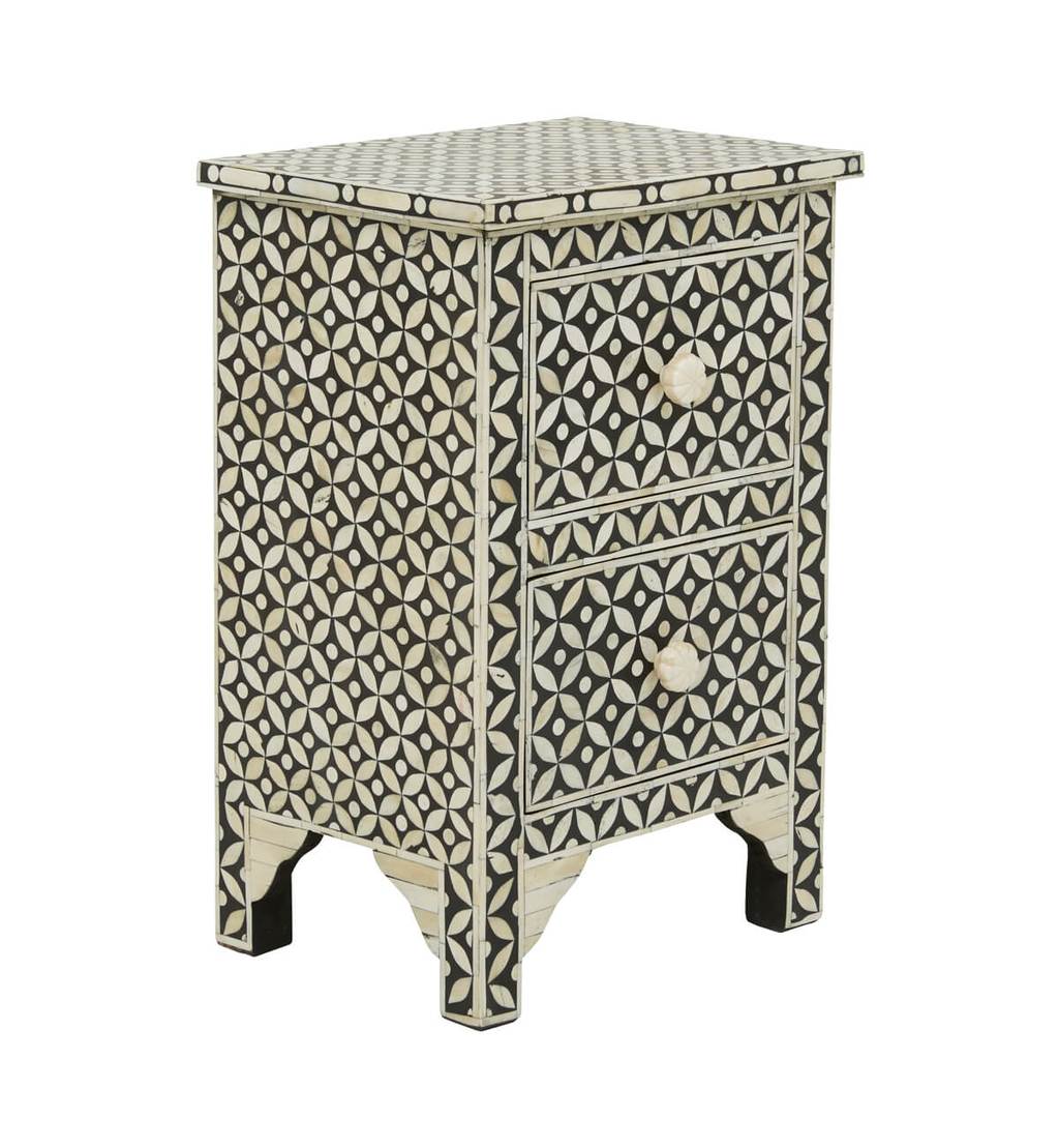 Nicole Bone Inlay Bedside