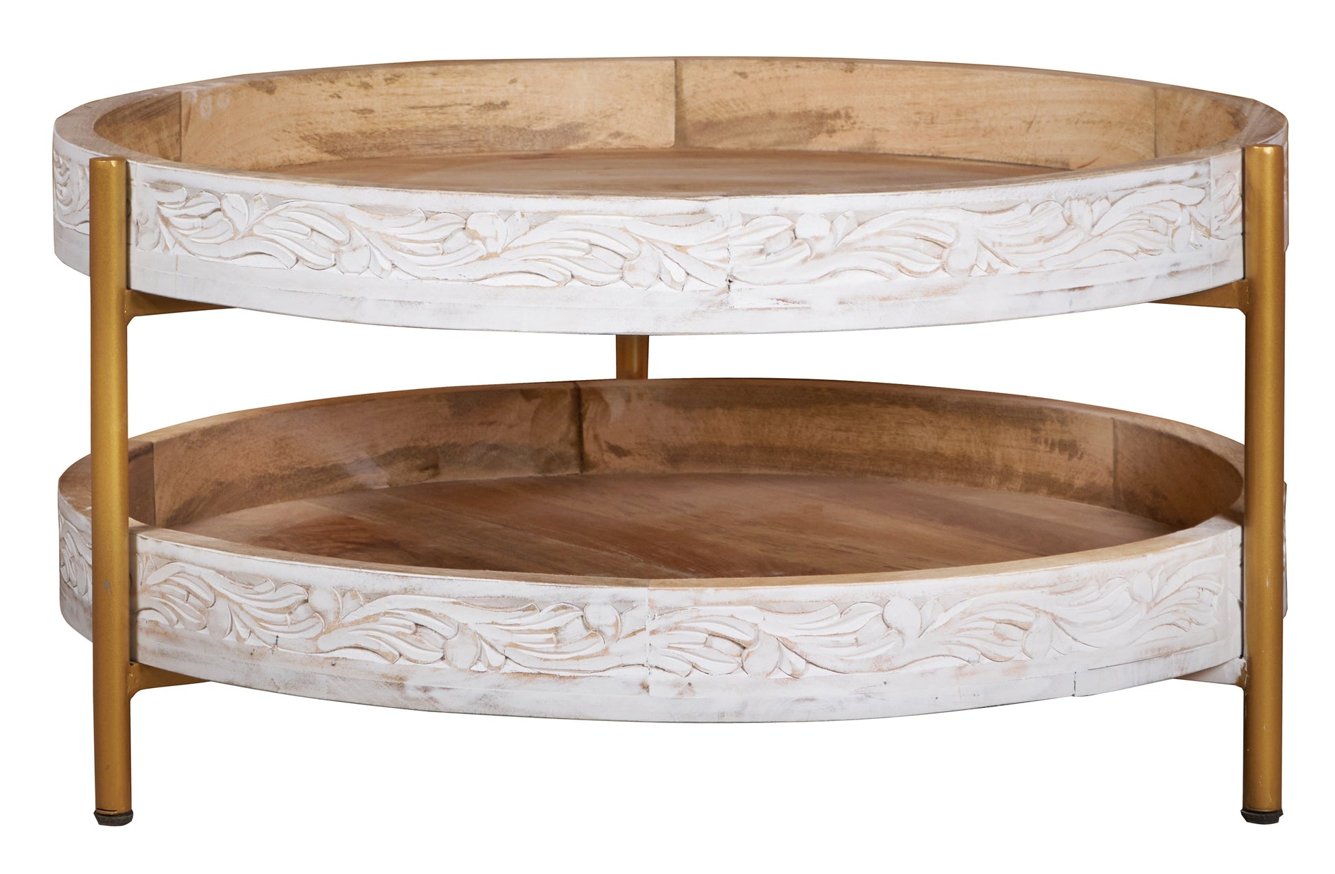 Lesley Carved Wooden Coffee Table