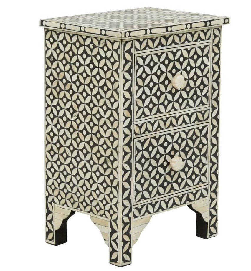 Nicole Bone Inlay Bedside