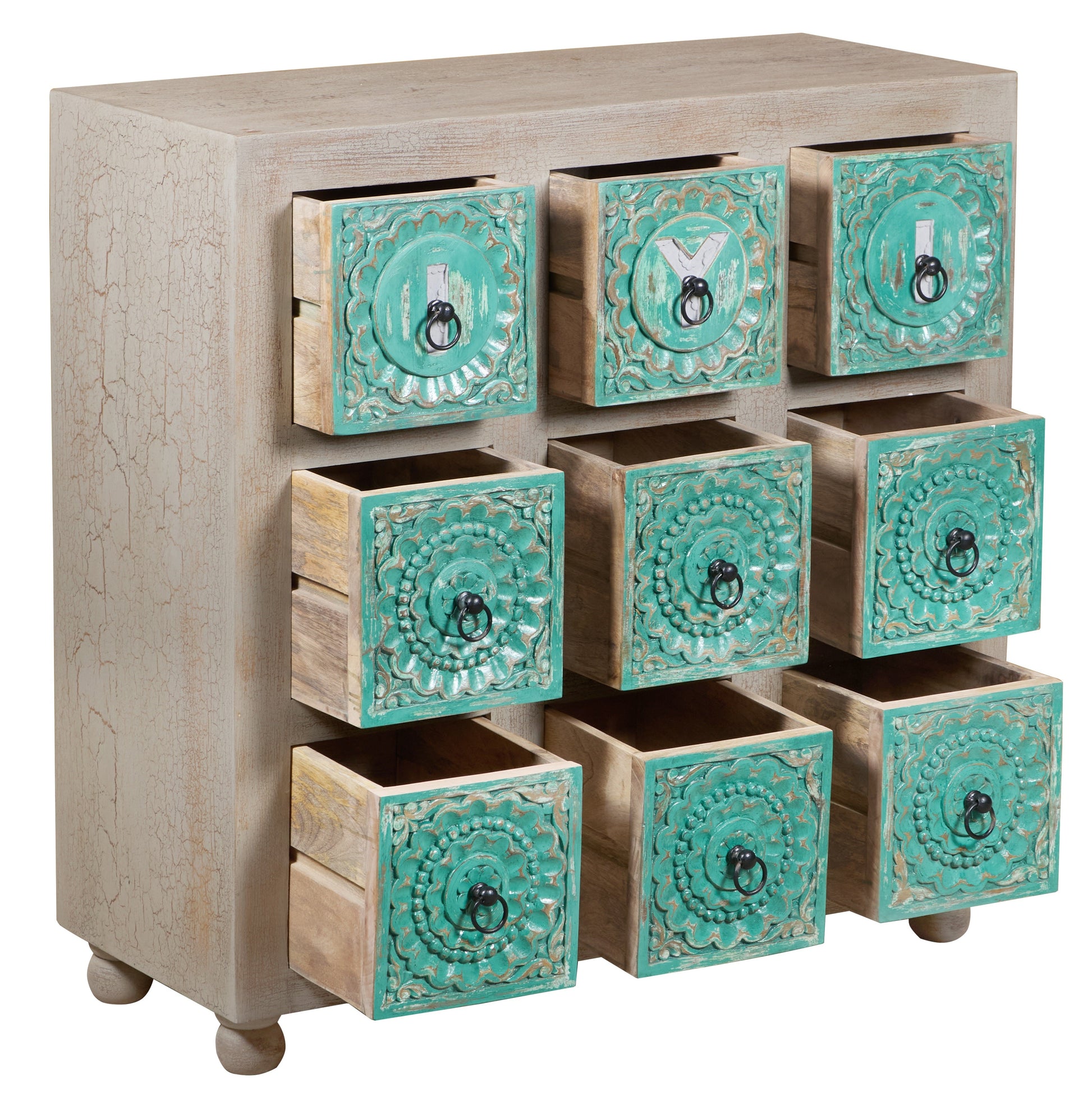 Alan Wooden Carved Dresser