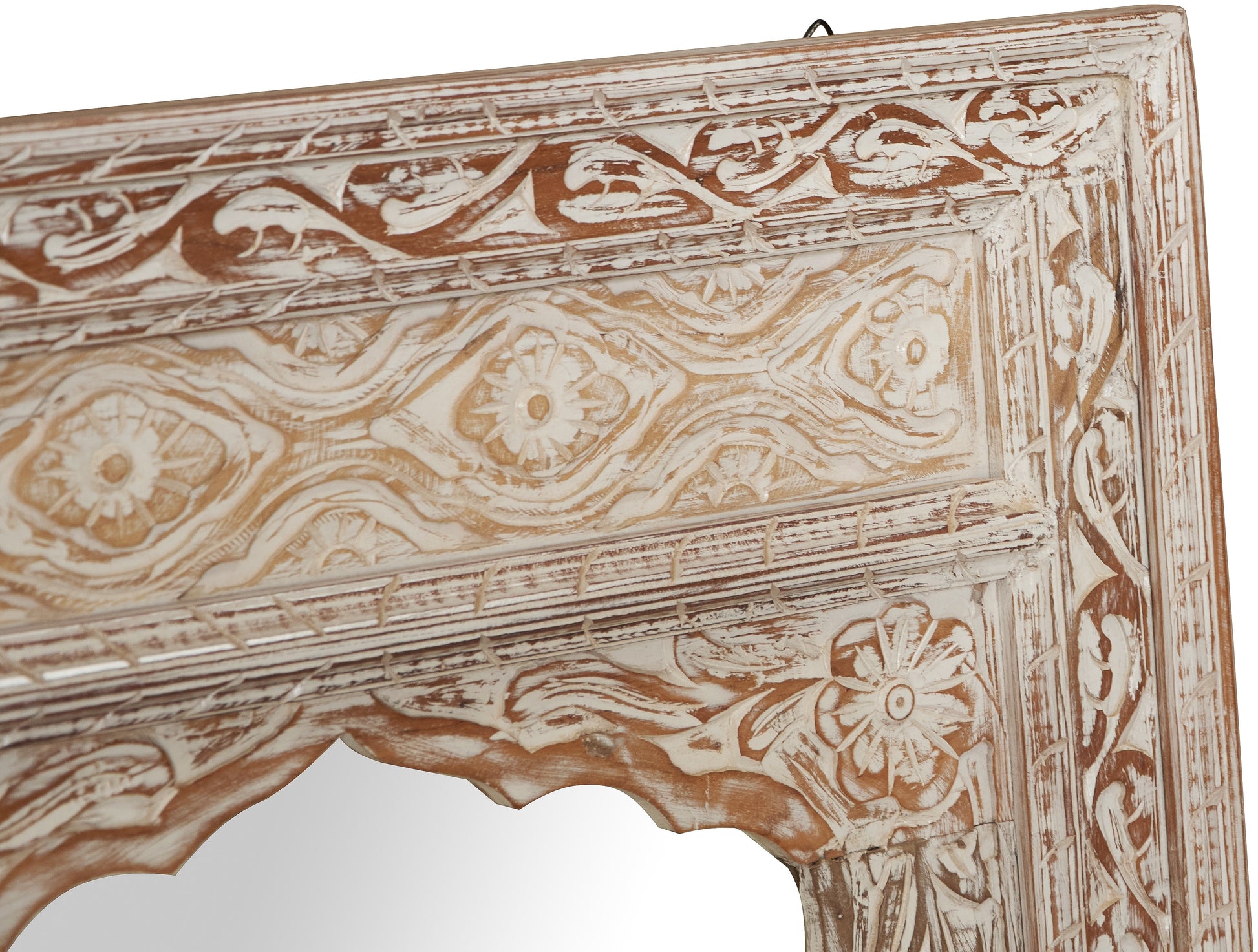 Bharati Hand Carved Wooden Mirror