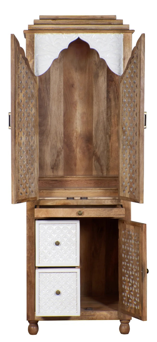 Isha Hand Carved Wooden Mandir