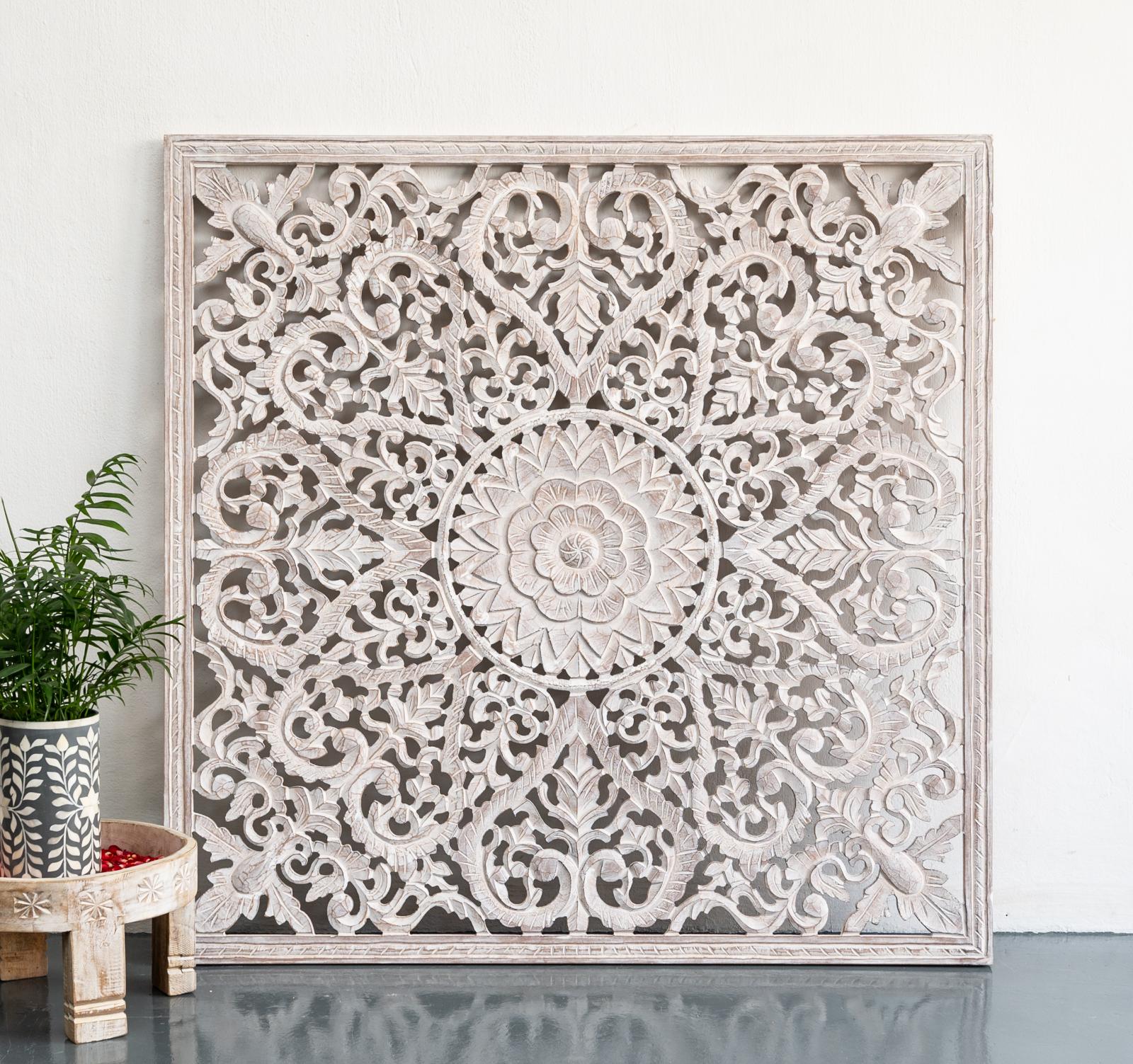 Fink Carved Wall Panel Distressed