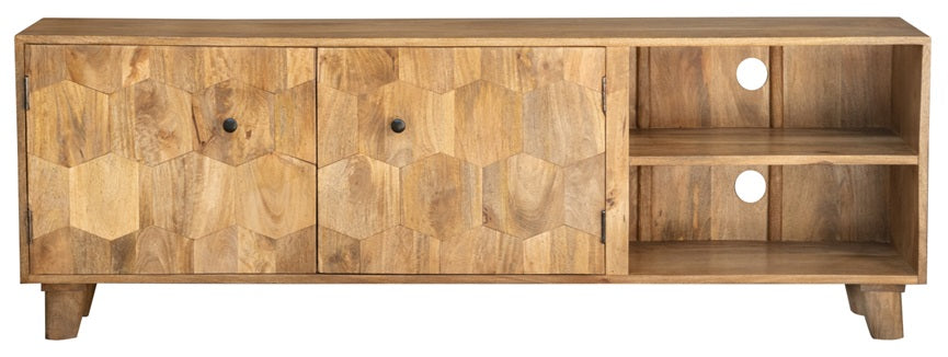 Charles Hand Carved Wooden TV Cabinet