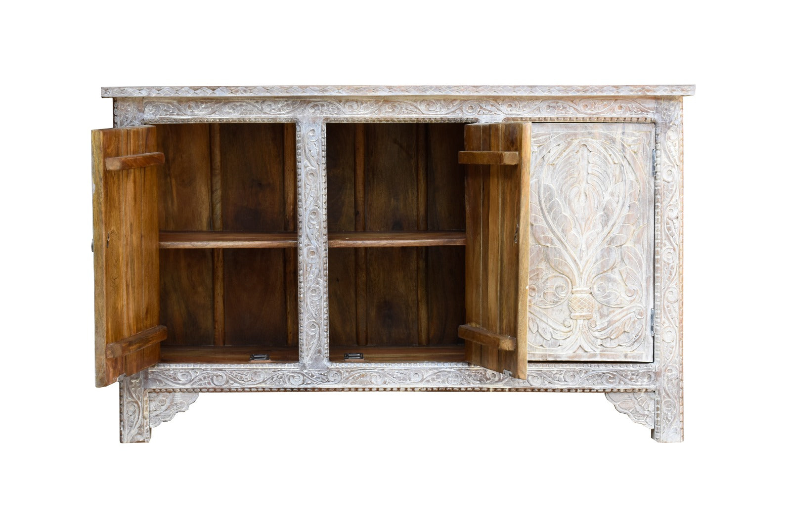 Remi Hand Carved Wooden Sideboard