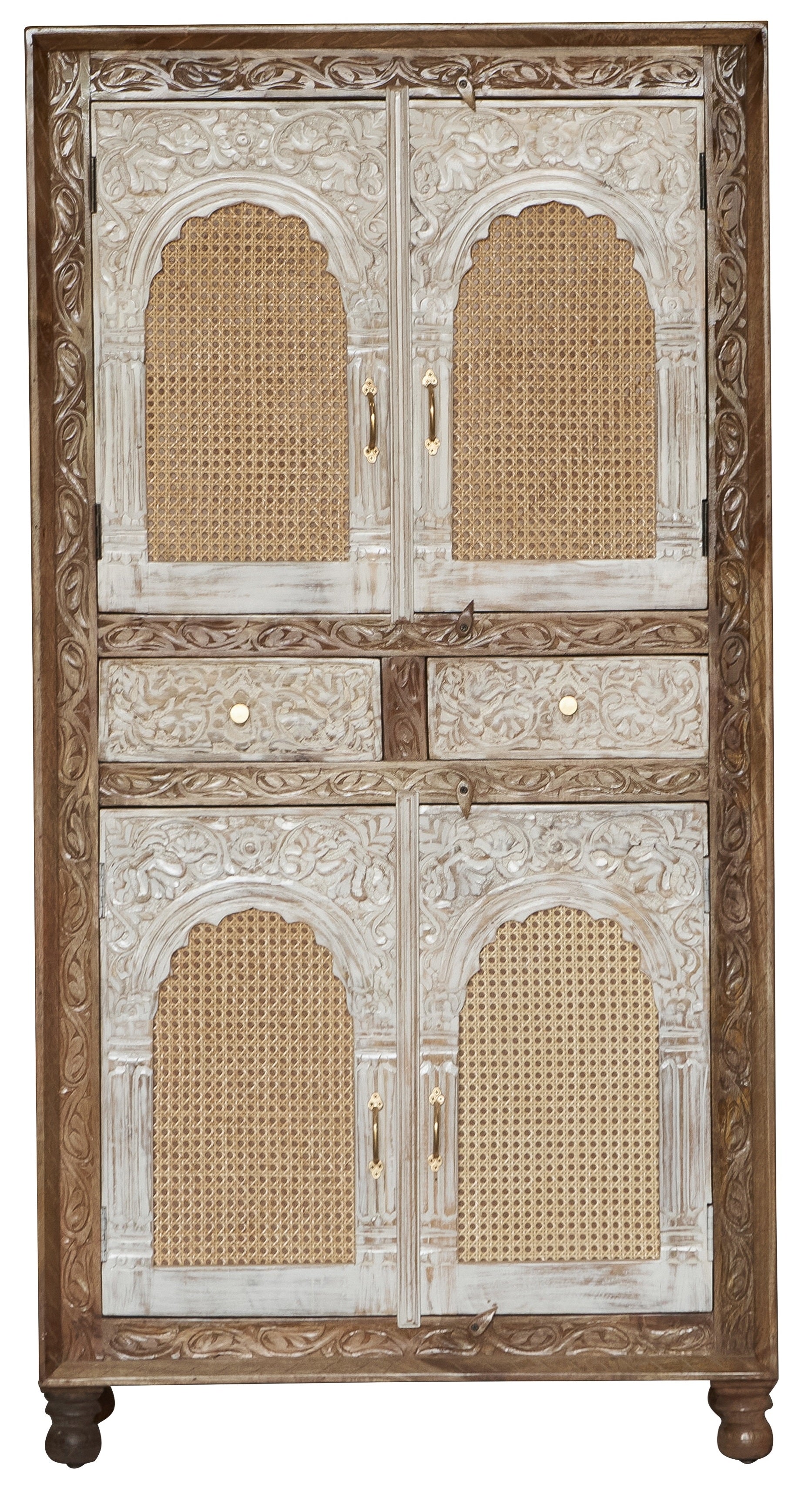 Emory Hand Carved Wooden Cupboard
