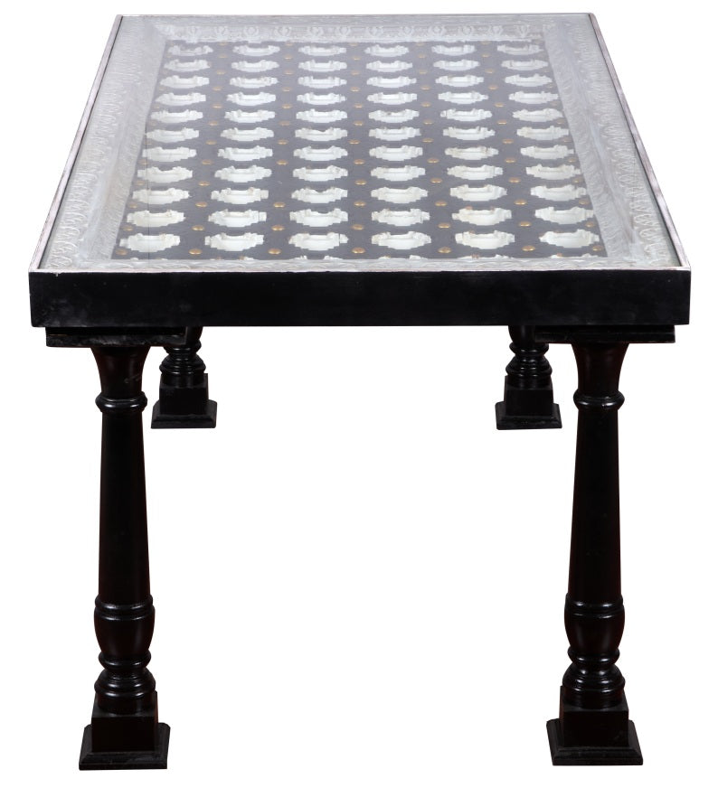 Maahi Carved Wooden Dining Table