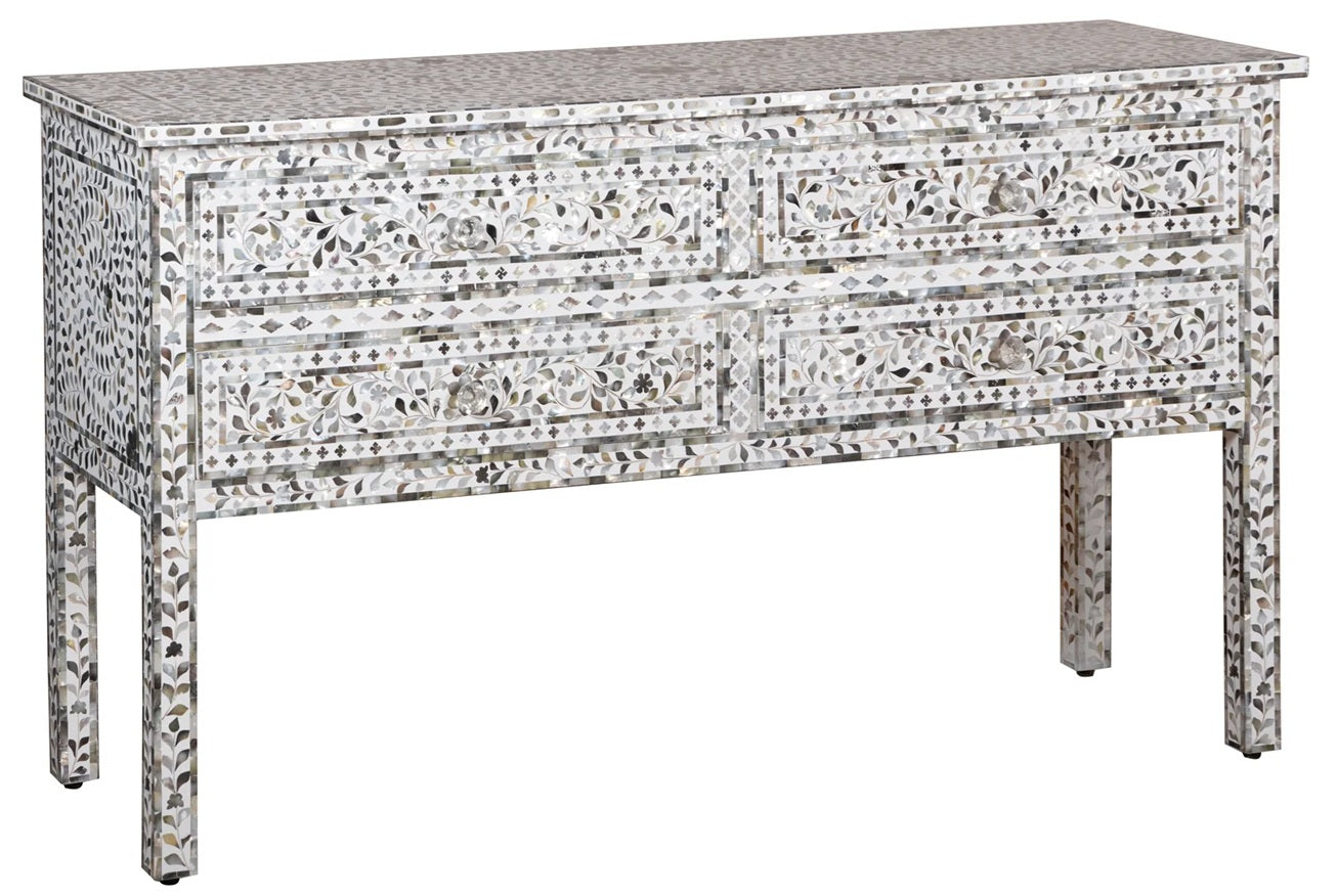 Porter Mother of Pearl Inlay Console Table