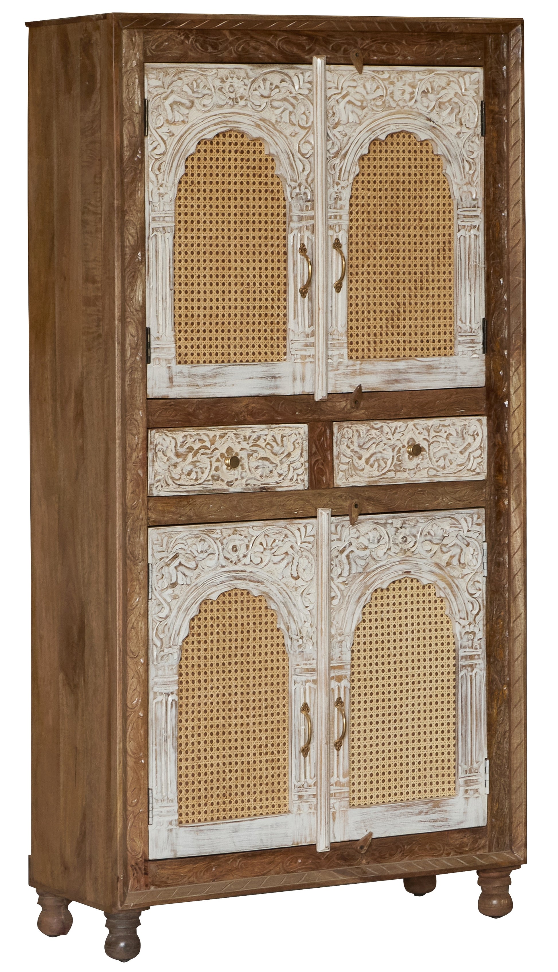 Emory Hand Carved Wooden Cupboard