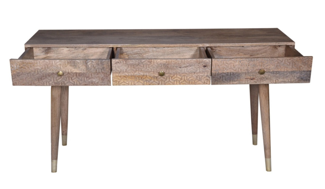 Naomi Wooden Hand Carved Study Table