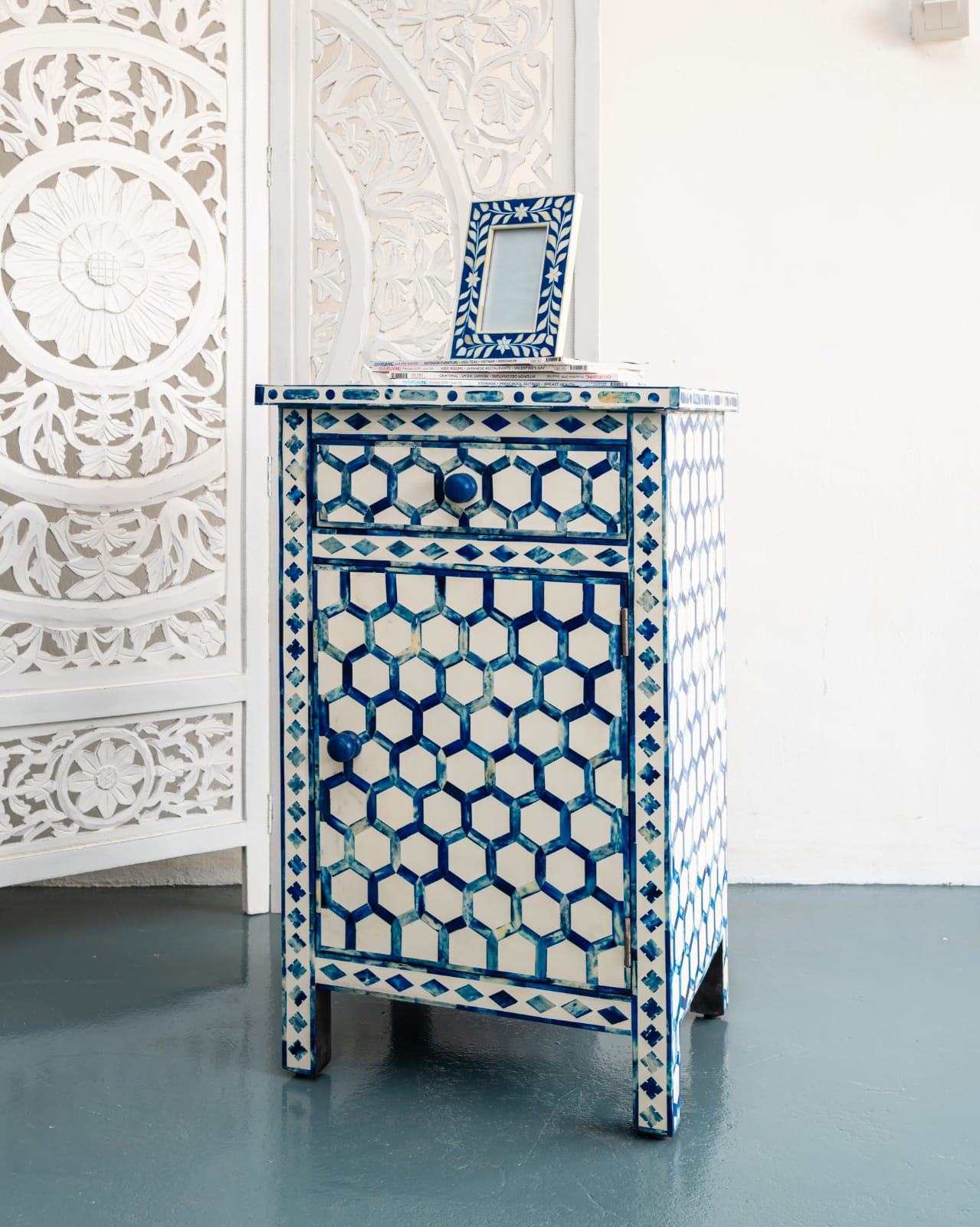 Kim Bone Inlay Bedside