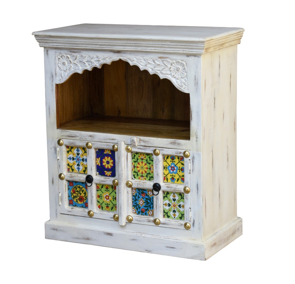 Savannah Carved Open Cabinet