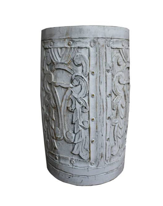 Palmer Hand Carved Wooden Stool